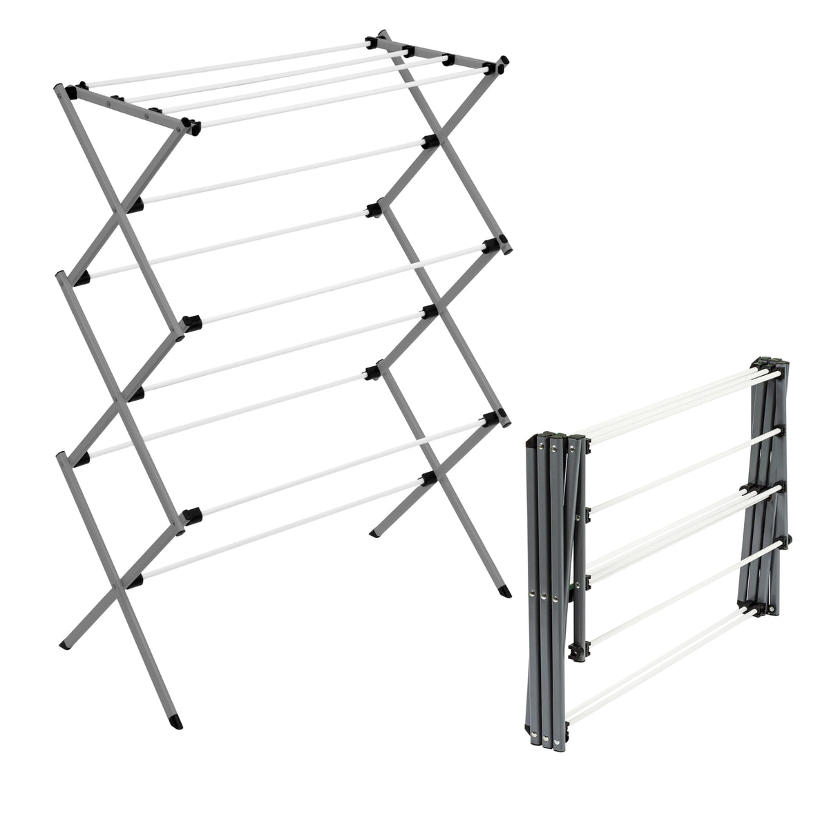 Honey-Can-Do 6-Tier Collapsible Clothes Drying Rack, 30", White
