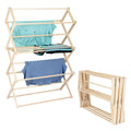 Pennsylvania Woodworks Premium American Maple Clothes Drying Rack - Handcrafted in Pennsylvania - Solid Wood Construction, Collapsible, Eco-Friendly Laundry Solution (Large)