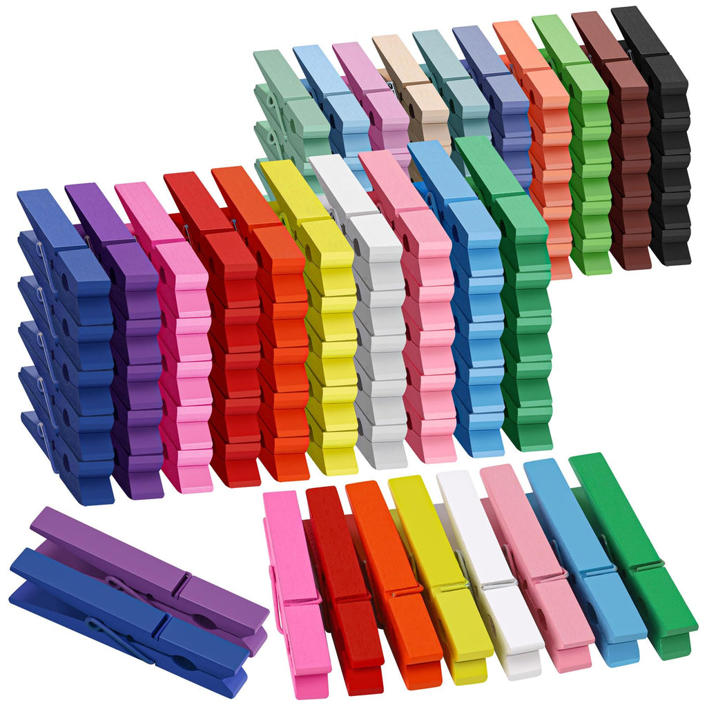 100pcs Clothes Pins Wooden Clothespins 3inch Heavy Duty Wood Clips for Hanging Clothes Pictures Outdoor