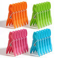 24Pack Colorful Plastic Clothespins Heavy Duty Laundry Clothes Pins Outdoor