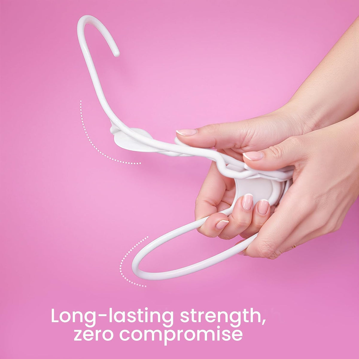 Utopia Home Plastic Hangers 50 Pack – Space Saving Clothes Hanger White