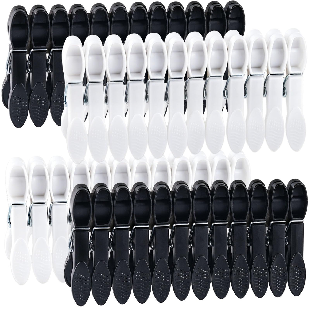 Clothes Pins, 48 Pack Colored Plastic Clothespins, Clothes Pins Heavy Duty Outdoor, Non-Slip Laundry Clips for Hanging Clothes, Towels, Crafts, Multiperpose Plastic Clips for Picture, Chip Bags