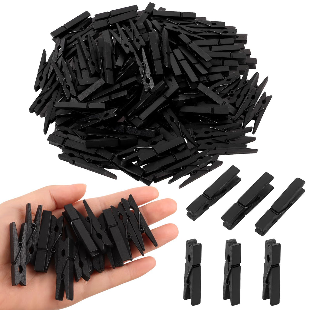 KIMOBER 1.77Inch Wooden Clothespins,Sturdy Natural Wooden Craft Peg Pins Clips for Photos Pictures Paper Crafts,100pcs