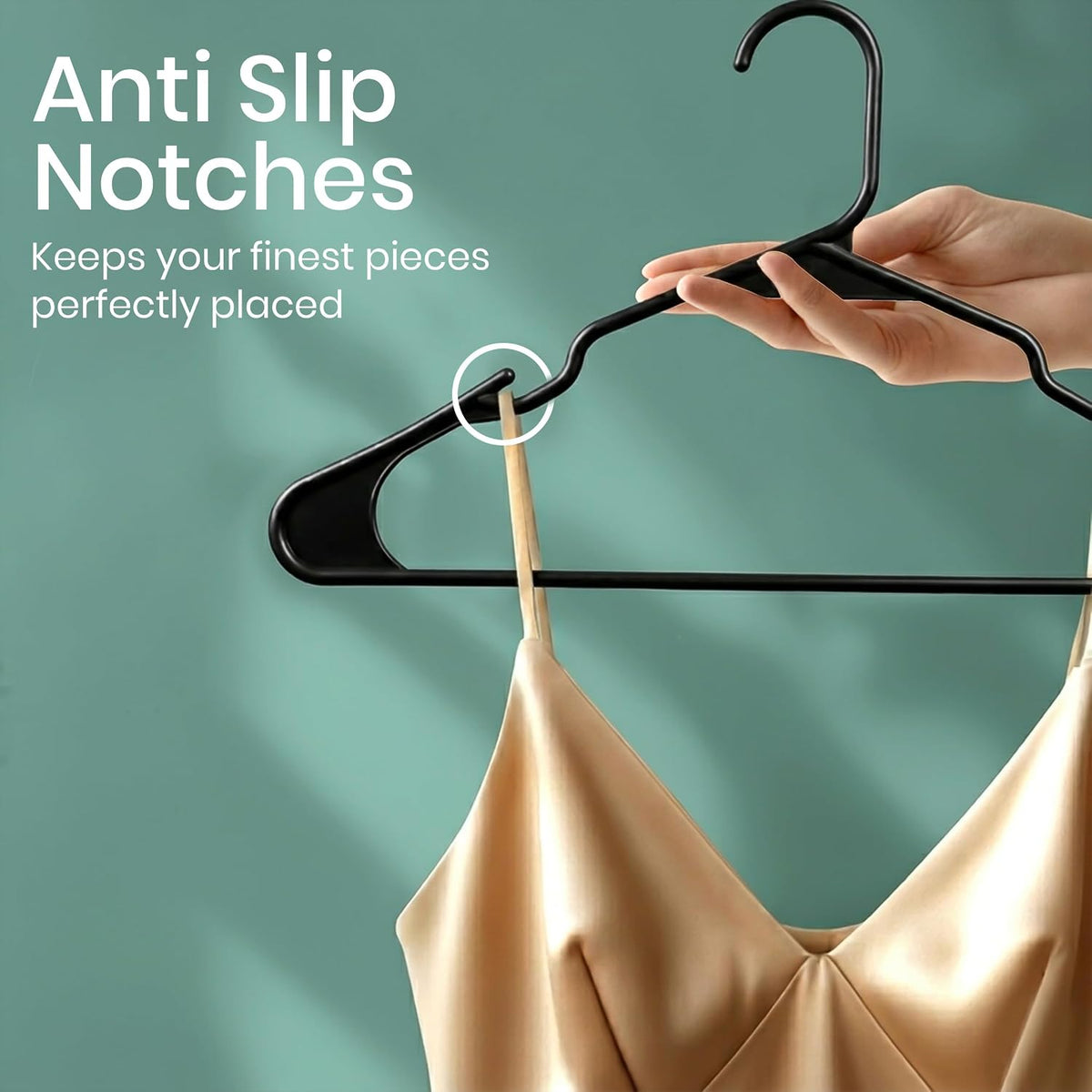 Utopia Home Plastic Hangers 50 Pack – Space Saving Clothes Hanger Black