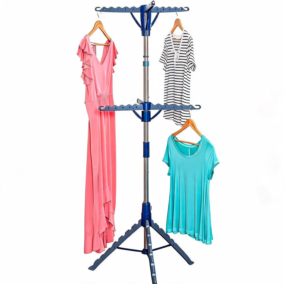 Honey-Can-Do 2-Tier Tripod Clothes Drying Rack, 73", Chrome Steel