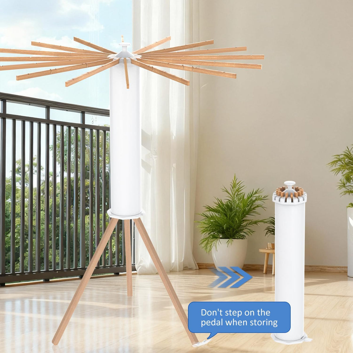 Tripod Foldable Clothes Rack,Garment Rack Portable with Collapsible Design