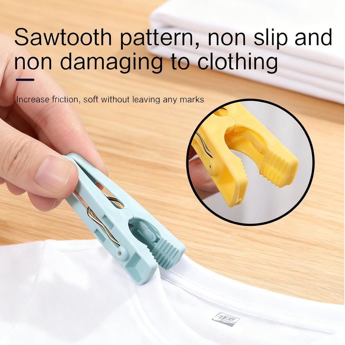 40-Pack Multipurpose Plastic Clothespins for Laundry & Crafts