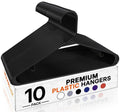 HOUSE DAY Black Plastic Hangers 60 Pack, Slim Space-Saving Clothes Hangers