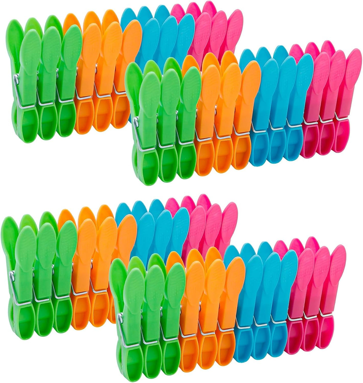Colorful Plastic Clothespins, Heavy Duty Laundry Clothes Pins Clips(48PCS)