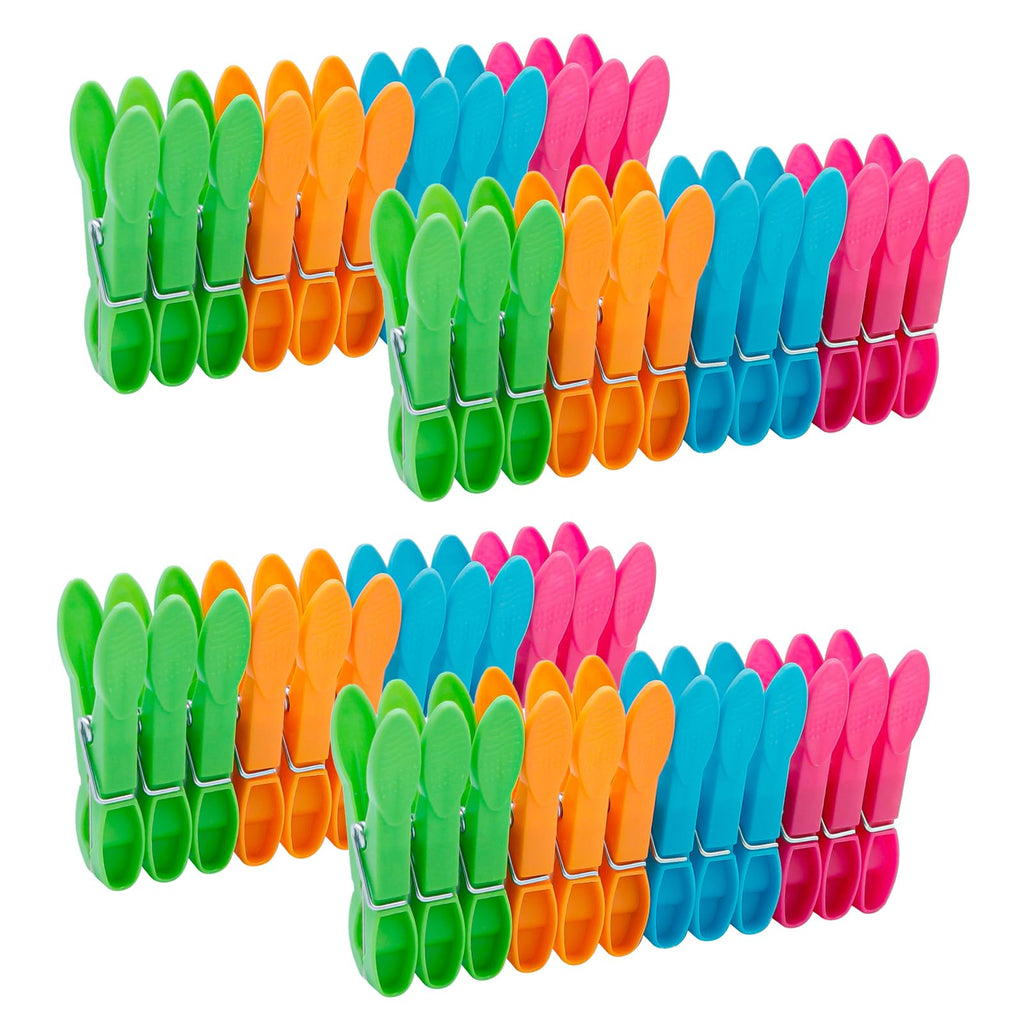 Colorful Plastic Clothespins, Heavy Duty Laundry Clothes Pins Clips(48PCS)
