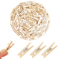 1.35 Inch Mini Clothes Pins for Photo,100 pcs Natural Wooden Small Clothes pins,Mini Photo Clips Ideal for Crafts, Decorations and DIY Project