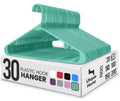 Utopia Home Plastic Hangers 50 Pack – Built-in Strap Hooks Black