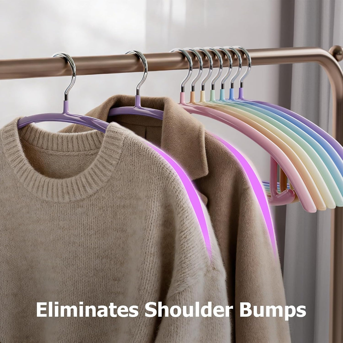 CTIME Non-Slip Metal Hangers 28 Pack, Thick Colorful Clothes Hanger