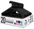 Utopia Home Plastic Hangers 20 Pack – Built-in Strap Hooks White