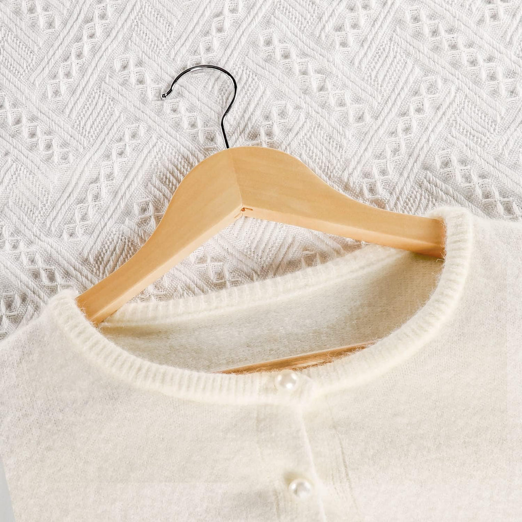 TOPIA HANGER Wooden Hangers 30 Pack, Wood Clothes Hanger Natural
