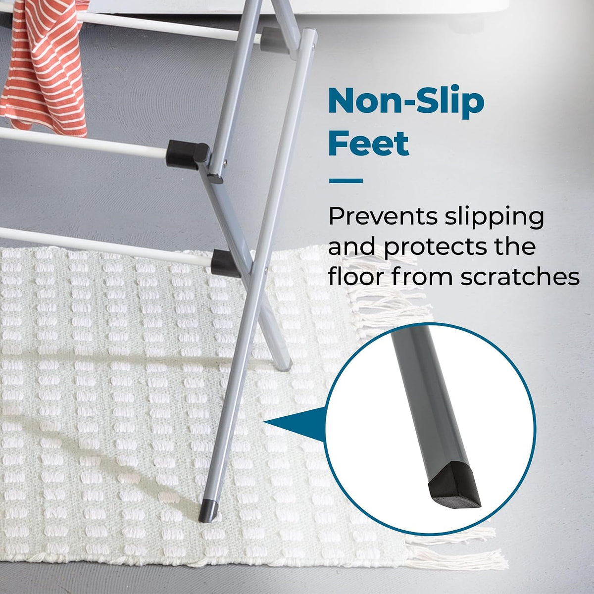 Honey-Can-Do 6-Tier Collapsible Steel Clothes Drying Rack, 24 ft, White