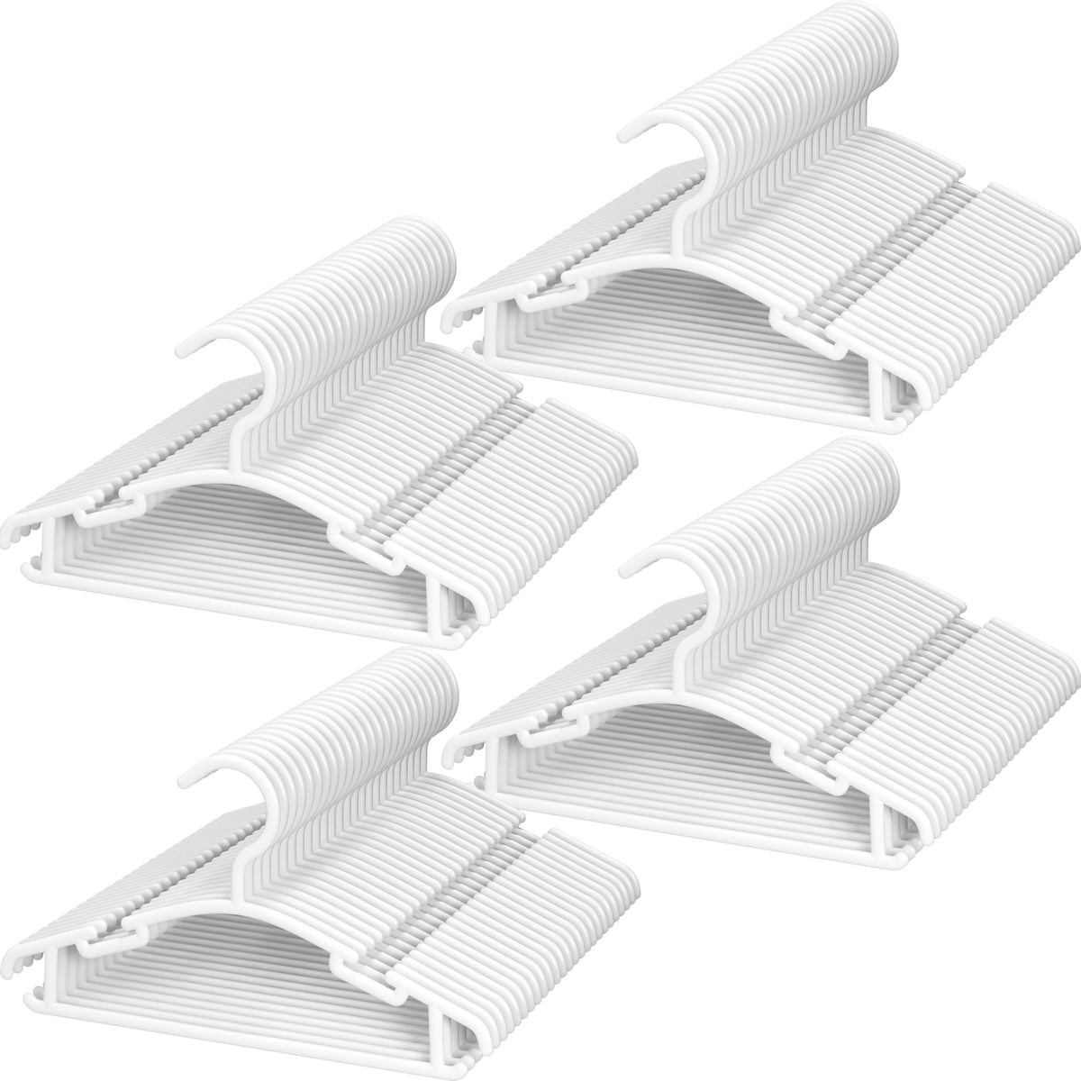 GoodtoU Baby Hangers 100Pack Kids Plastic Baby Clothes Hangers for Closet Small Children Infant Toddler Child, White