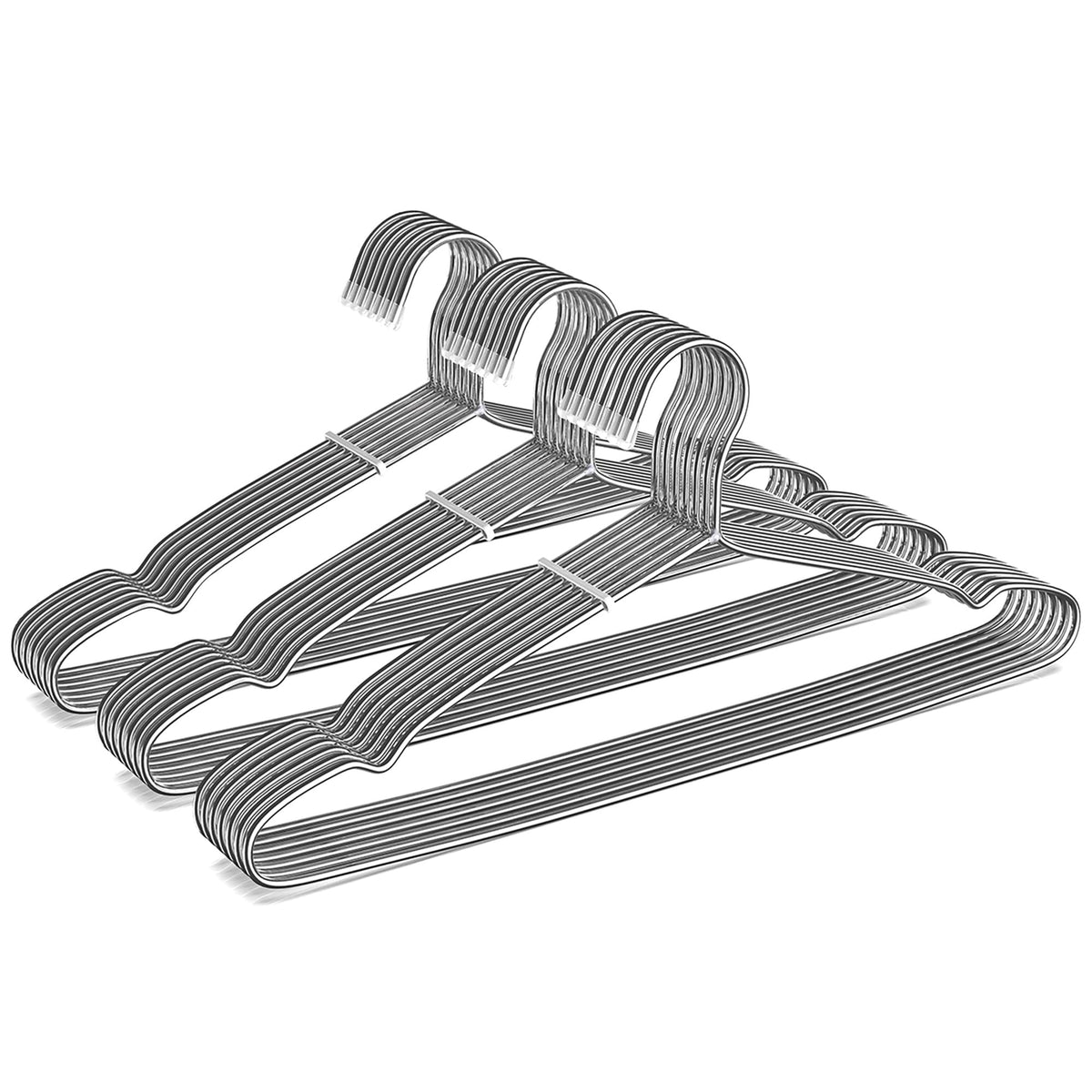 TIMMY 40 Pack Stainless Steel Wire Clothes Hangers, 16.5 in, Silver