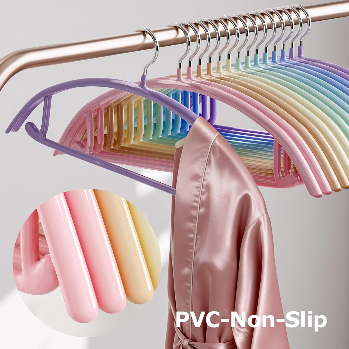 CTIME Non-Slip Metal Hangers 28 Pack, Thick Colorful Clothes Hanger