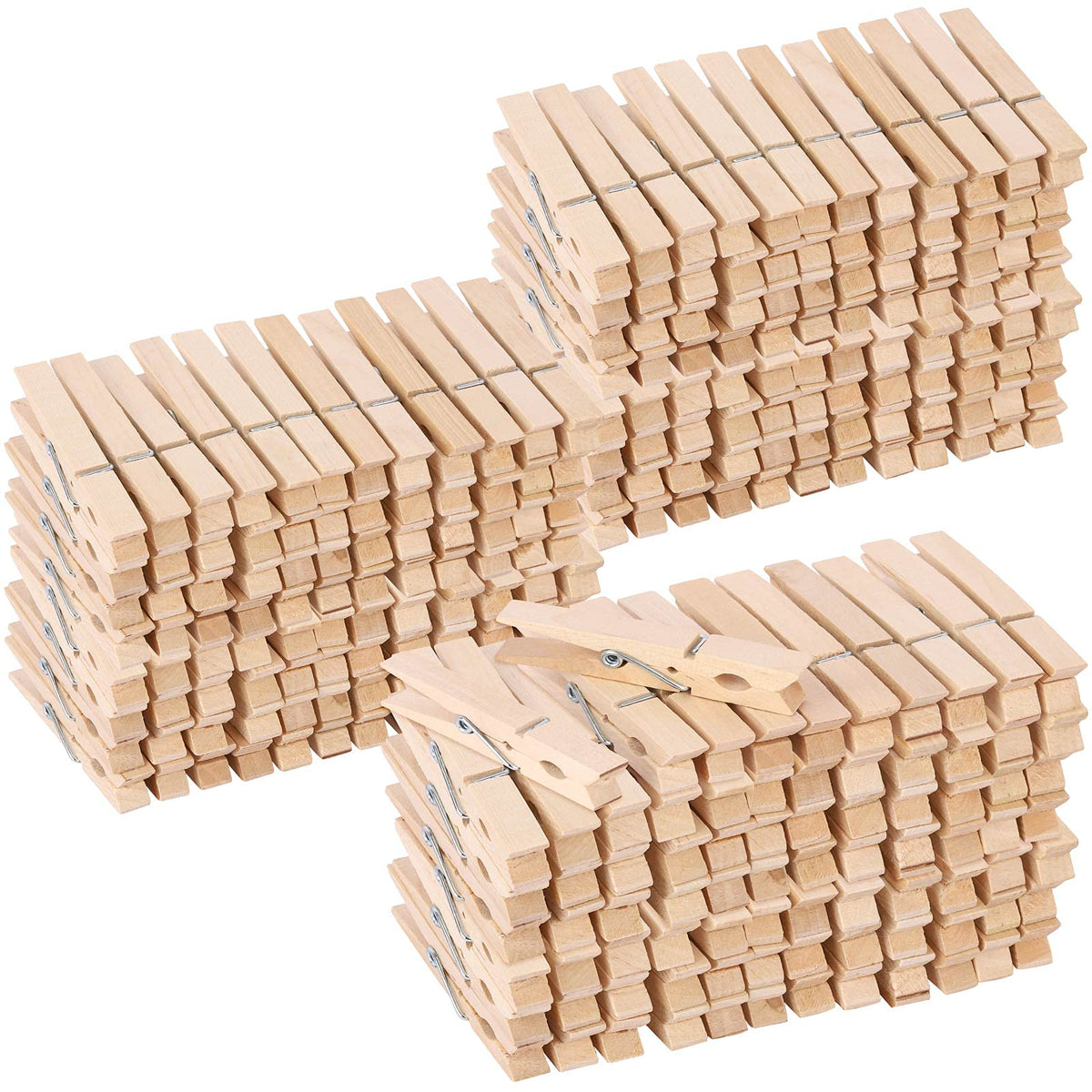 100pcs Clothes Pins Wooden Clothespins 3inch Heavy Duty Wood Clips for Hanging Clothes Pictures Outdoor