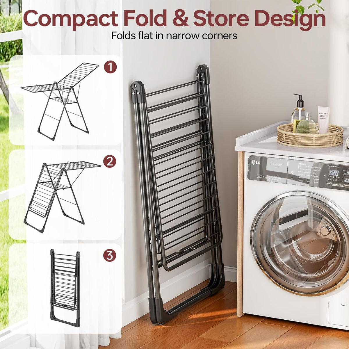 APEXCHASER Clothes Drying Rack, Large Capacity Drying Rack Clothing