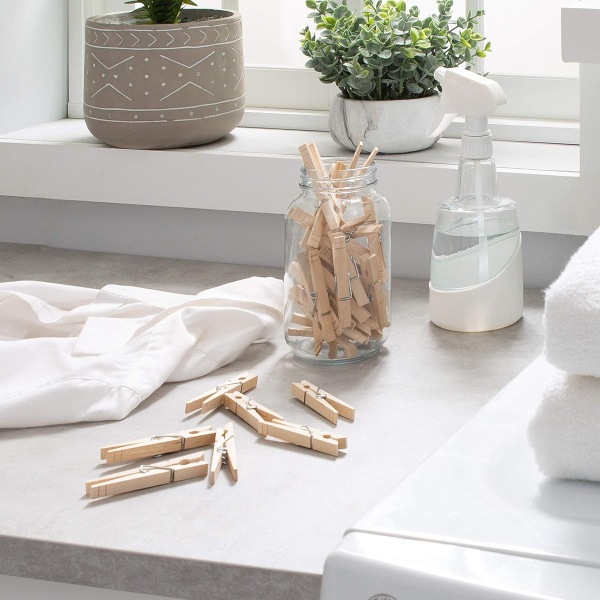 Laundry 360 Extra Large Wooden 100 Pack Clothespins