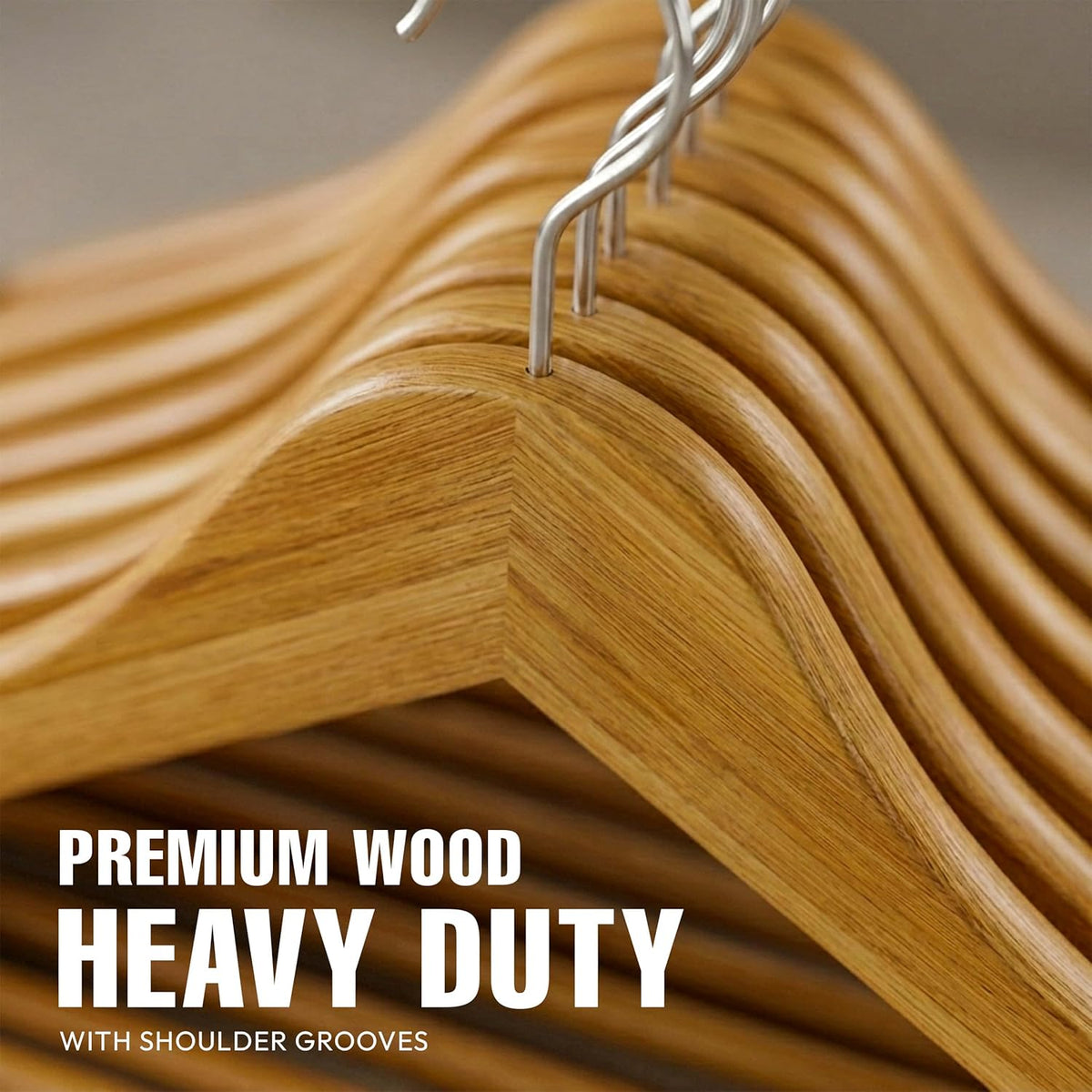 Utopia Home Wooden Hangers 30 Pack – Slim Suit Hangers Natural