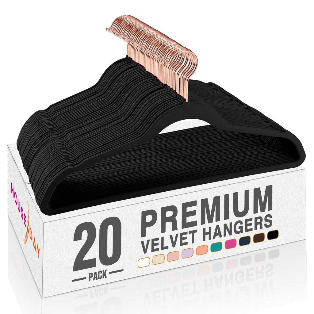 HOUSE DAY Pink Velvet Hangers 60 Pack, Premium Non-Slip Felt Clothes Hanger