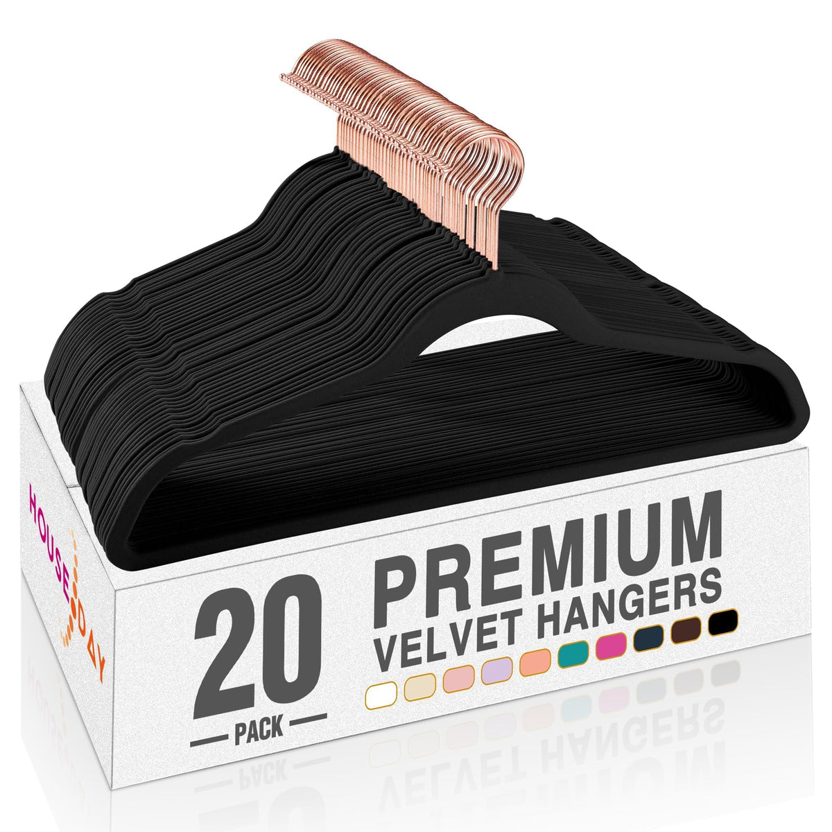 HOUSE DAY Pink Velvet Hangers 60 Pack, Premium Non-Slip Felt Clothes Hanger
