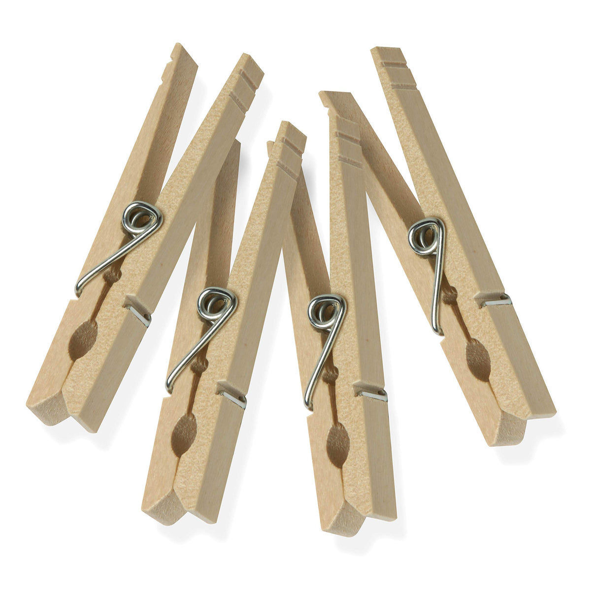 Honey-Can-Do Wooden Clothespins – Heavy-Duty Laundry & Clothes Wood for Crafts, Natural Wood with Strong Grip Pins, Ideal for Drying & Home Organization, 100 per Pack